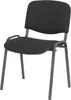 A black fabric chair with a metal frame on a white background. Produktbild-Vorschau