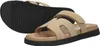 A pair of beige sandals shown from a slightly elevated side angle, with one sandal's sole visible. Produktbild-Vorschau