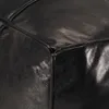 vidaXL Pouf Schwarz 60 x 60 x 30 cm Echtes Ziegenleder Produktbild-Vorschau 2