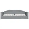 vidaXL Tagesbett mit Matratze Hellgrau 90x200 cm Stoff Produktbild-Vorschau 4