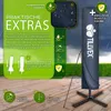 tillvex® Obdĺžnikový hliníkový slnečník Ø 330 cm námornícka Náhľad obrázku produktu 5