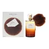 A product shot of a perfume bottle and its box, both featuring a fluffy brown pom-pom accessory. Voir les images du produit