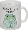 Frosch in blauer Decke mit Spruch Anti-Stress Tasse Produktbild-Vorschau 1