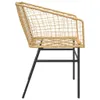vidaXL Gartenstühle 2 Stk. Braun Poly Rattan Produktbild-Vorschau 6