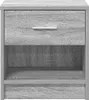 vidaXL Nachttisch mit Schublade Grau Sonoma 39x28x41 cm Produktbild-Vorschau 4