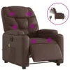 vidaXL Massagesessel Elektrisch Braun Kunstleder Produktbild-Vorschau 1