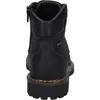 The back view of a black leather boot. Produktbild-Vorschau