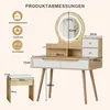Modernes minimalistisches Schminktisch-Set mit dimmbarem Produktbild-Vorschau 5