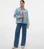 VERO MODA Jeansjacke mit Knopfverschluss und Klappentaschen Produktbild-Vorschau 6