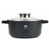 A black pot with a glass lid is shown against a white background. Produktbild-Vorschau