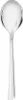 A clear studio shot of a single silver spoon against a white background. Produktbild-Vorschau
