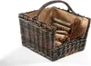 Kobolo Holztrage Holzkorb für Kaminholz - aus Rattan mit Produktbild-Vorschau 3