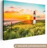 Leinwand Bilder 90x60 cm - Leuchtturm - Natur - Sonne - Produktbild-Vorschau 1
