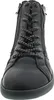 A close-up, front-facing view of a black high-top sneaker. Anteprima dell’immagine prodotto
