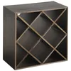 A dark brown wooden wine rack with diamond-shaped compartments. Anteprima dell’immagine prodotto