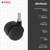 Kółko meblowe śr. 35mm/20kg, gwint M8 Anteprima dell’immagine prodotto 4