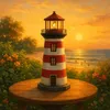 CEPEWA - LED Solar Leuchtturm Leuchtfeuer Turm 38cm Höhe Produktbild-Vorschau 7