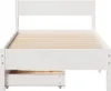 vidaXL Lit en pin massif sans matelas blanc 90x190 cm Voir les images du produit 4