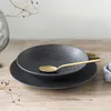 CreaTable, 20569, Lava Stone czarny, zestaw 18 talerzy, Podgląd zdjęcia produktu 12