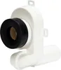 A white urinal siphon with a black rubber seal, shown against a white background. Anteprima dell’immagine prodotto