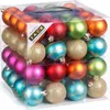 64x Kunststoff Christbaumkugeln Ø 6cm Kugel Box Glanz Produktbild-Vorschau 1