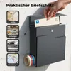 Cassetta postale di design Wiltec V19 antracite 370 x 102 x Anteprima dell’immagine prodotto 11