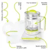 A product shot of a multi-functional baby food maker with various accessories, with labels pointing to different parts. Anteprima dell’immagine prodotto