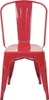 A red metal chair is shown from the front against a white background. Anteprima dell’immagine prodotto