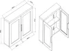 Spiegelschrank 'Namsskogan' 50x60x15cm Walnussoptik Produktbild-Vorschau 3