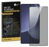 A product box for an anti-spy screen protector is shown next to a smartphone with the screen protector applied. Produktbild-Vorschau