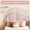 Lit enfant UnboxG 90 x 190 cm en velours rose rembourré – Voir les images du produit 3
