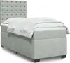Boxspringbett mit Matratze Hellgrau 90x200 cm Samt Produktbild-Vorschau 2