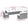 Modulares Gartensofa Set, 10-teilig, Ecksofa mit Armlehnen, Produktbild-Vorschau 3