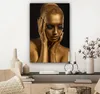 MuchoWow® - Leinwandbilder - Gold - Frau - Schwarz und Produktbild-Vorschau 7