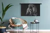 MuchoWow® Wandteppich Wandbehang Löwen - Porträt - Schwarz Produktbild-Vorschau 5