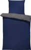 Bettwäsche 155x220 cm dunkel blau anthrazit Unifarben Produktbild-Vorschau 1