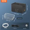 A VEVOR ultrasonic cleaner with its accessories and dimensions displayed against a gradient background. Anteprima dell’immagine prodotto