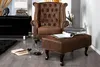 riess-ambiente Chesterfield Fußhocker 80cm antik braun mit Produktbild-Vorschau 10
