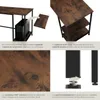 Bureau HAMILTON 138x138x75,5cm - Bois foncé industriel, Voir les images du produit 4