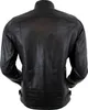 Herren Kunstleder Jacke Lederjacke Gesteppt Slim Fit Produktbild-Vorschau 2