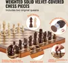 Jeu d'échecs magnétique en bois VEVOR, Jeu de dames aux Voir les images du produit 5