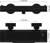 Diagrams showing the dimensions of a black bathroom faucet. Náhled obrázku produktu