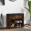 vidaXL Panca per scarpe in rovere fumé 62x32x50 cm Anteprima dell’immagine prodotto 3