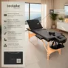 Table de massage pliante 3 Zones Bois, cosmétique, portable Voir les images du produit 2