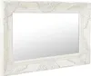 A white baroque-style mirror is shown against a white background. Náhľad obrázku produktu