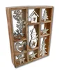 Mango-Holz und Metall Wandbild braun silber 31 x 40cm Produktbild-Vorschau 2