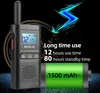 A walkie-talkie and a battery are shown with marketing text and graphics. Náhled obrázku produktu