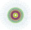 A colorful geometric design created by a spirograph. Podgląd zdjęcia produktu