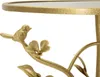 Mauro Ferretti Tavolino laterale uccelli Ø38x60cm oro vetro Anteprima dell’immagine prodotto 3
