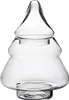 A clear glass object shaped like a Christmas tree, on a white background. Anteprima dell’immagine prodotto